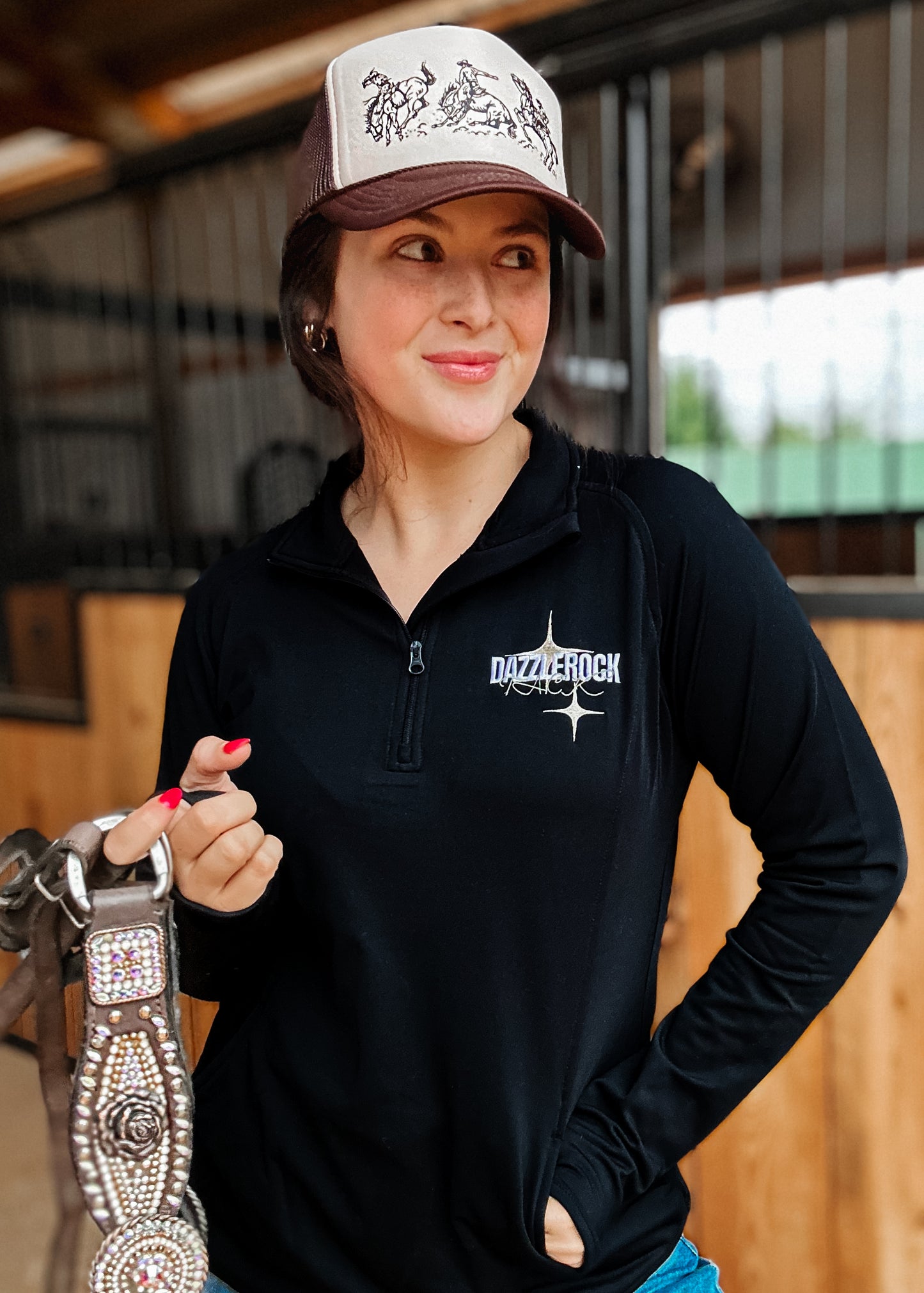 DAZZLEROCK Logo Fleece Lined 1/4 Zip Pullover