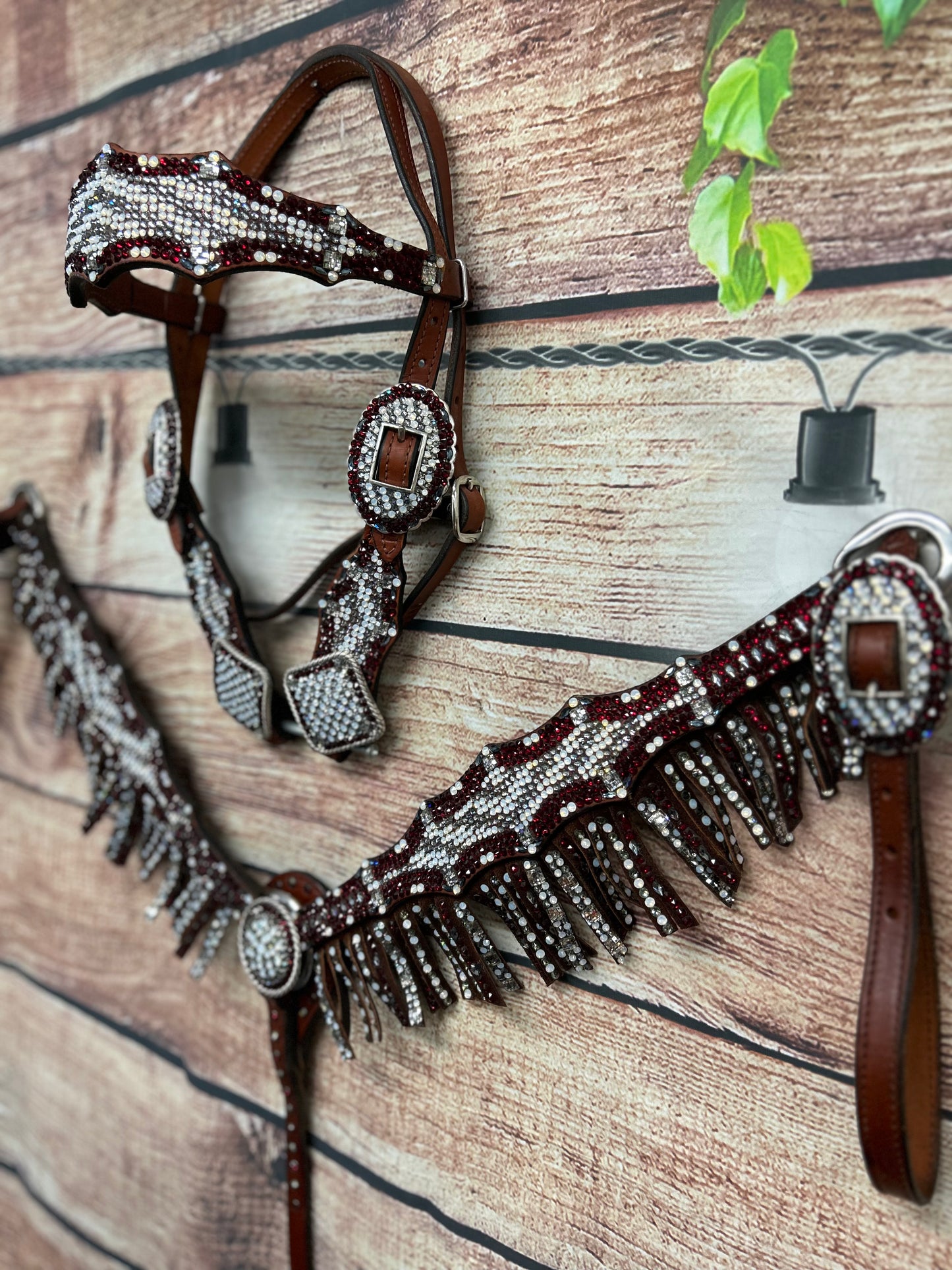 Redone - Full Fringe Red/Opal/Black Diamond